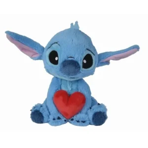 Peluche di San Valentino Stitch con Cuore 25cm