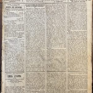 L’Indipendente. Direttore Alessandro Dumas. Da Venerdì 5 febbraio 1864 (Anno IV-N.28) a Lunedì 20 marzo 1865 (Anno VI-N.64)
