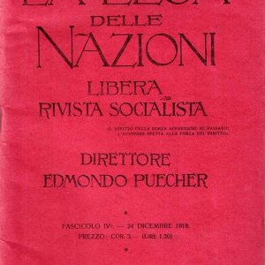 rivista Socialista LA LEGA DELLE NAZIONI n. 4 – Trieste 1918