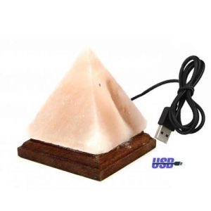 Lampade di Sale Himalaya Piramide USB BiciBio Bioprofumeria